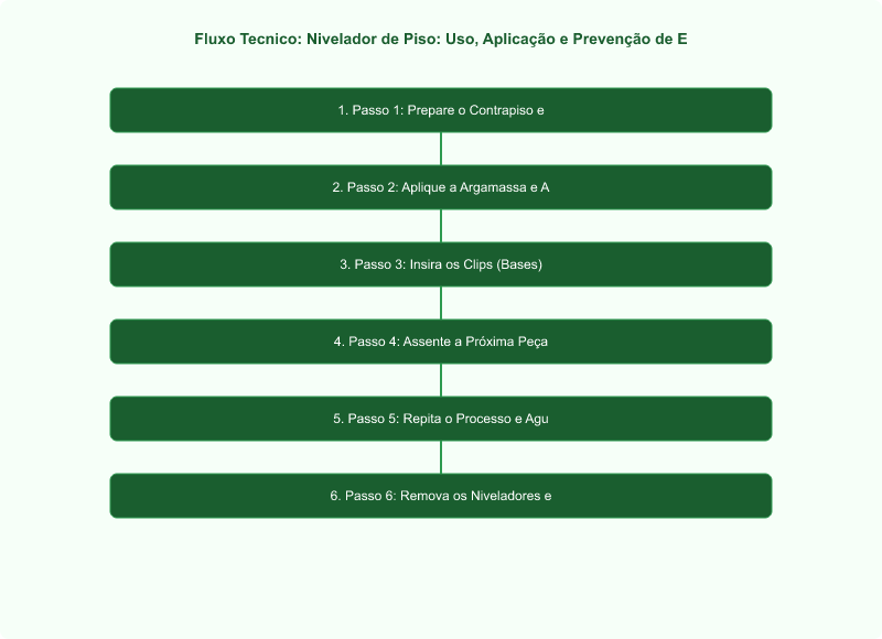 Diagrama técnico: Nivelador de Piso: Uso, Aplicação e Prevenção de Empenamento em Porcelanato de Grande Formato