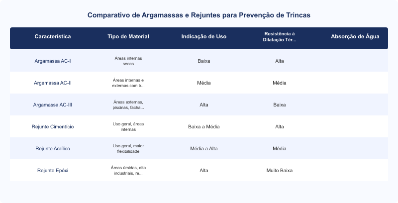 Diagrama técnico: Rejunte Trincado no Primeiro Ano: Causas Físicas e Prevenção Técnica